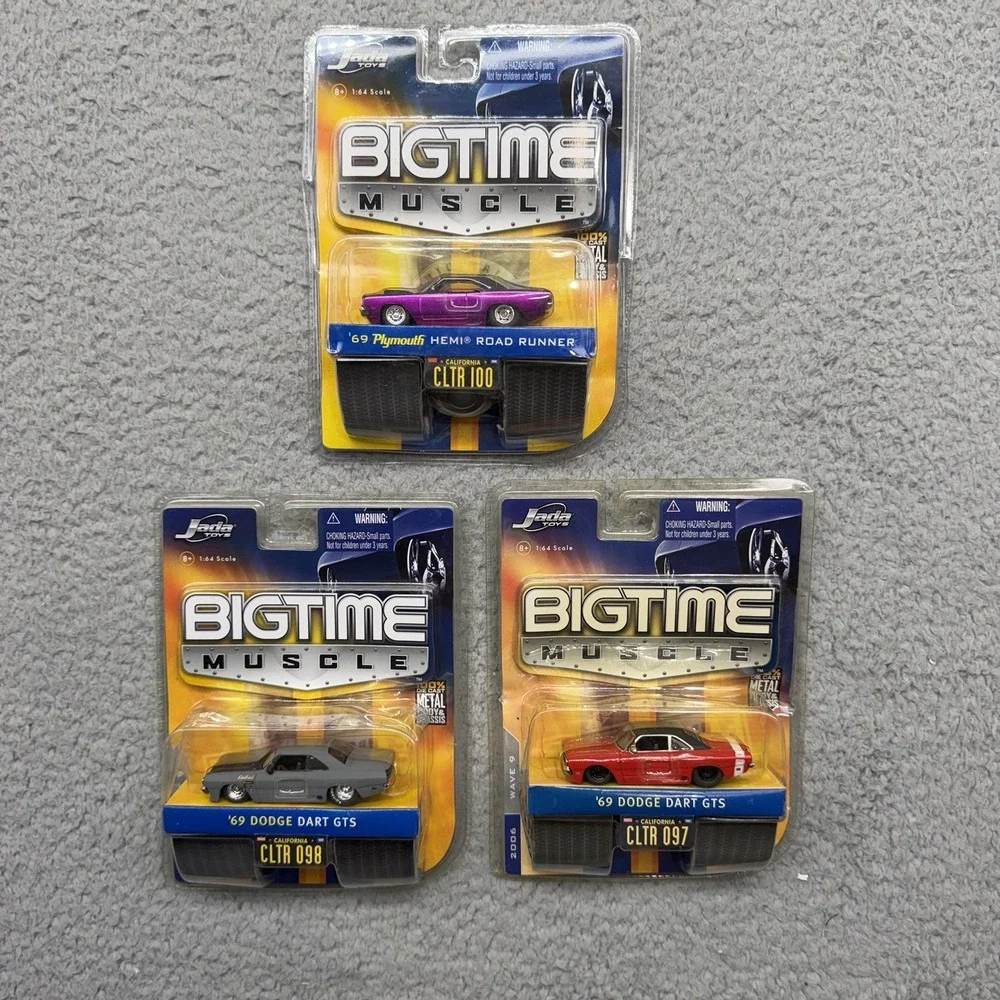 NIP JADA 12006 BIG TIME MUSCLE 2006 Wave 9 Dart GTS Road Runner 1:64 DIECAST Lot